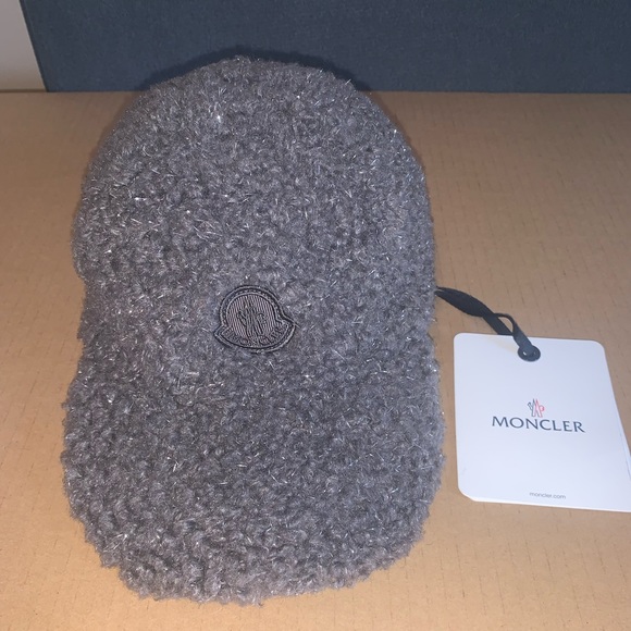 Authentic Moncler Charcoal Grey Metallic Baseball Cap one size - Picture 1 of 8